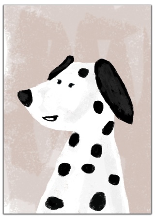 plakat boho pies skadynawski dla dziecka chłopca i dziewczynki