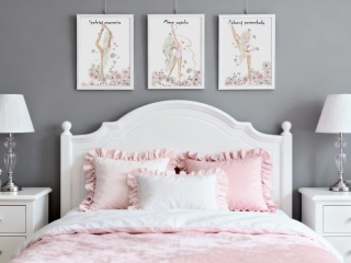 Zestaw 3 plakatów gimnastyczka akrobatka akrobatyka dla dziewczynki nastolatki