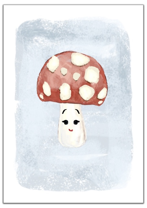 plakat boho grzb grzybek skadynawski dla dziecka chłopca i dziewczynki