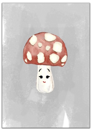 plakat boho grzb grzybek skadynawski dla dziecka chłopca i dziewczynki