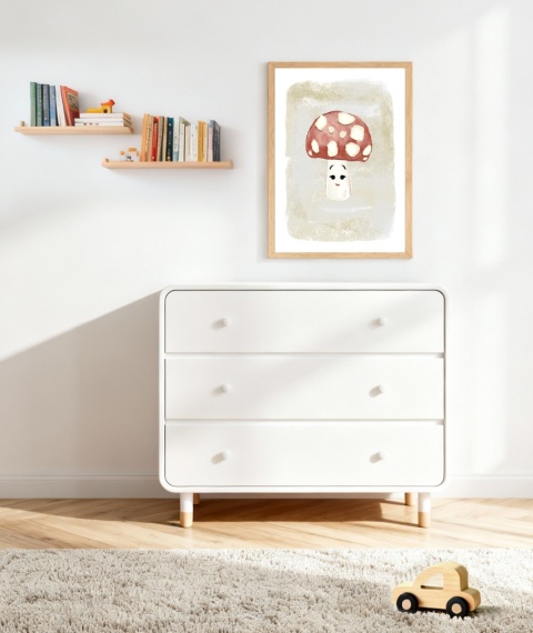 plakat boho grzb grzybek skadynawski dla dziecka chłopca i dziewczynki