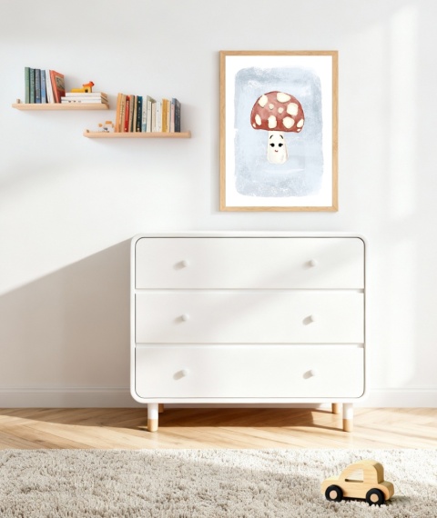 plakat boho grzb grzybek skadynawski dla dziecka chłopca i dziewczynki