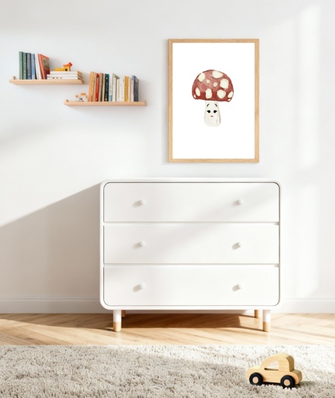 plakat boho grzb grzybek skadynawski dla dziecka chłopca i dziewczynki