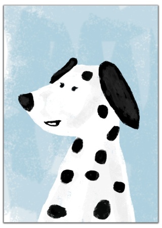 plakat boho pies skadynawski dla dziecka chłopca i dziewczynki