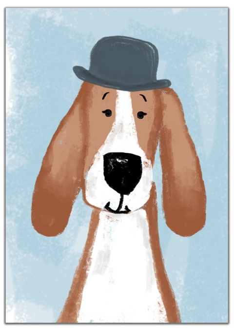 plakat boho pies skadynawski dla dziecka chłopca i dziewczynki