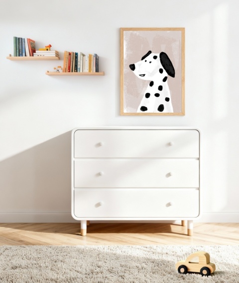 plakat boho pies skadynawski dla dziecka chłopca i dziewczynki