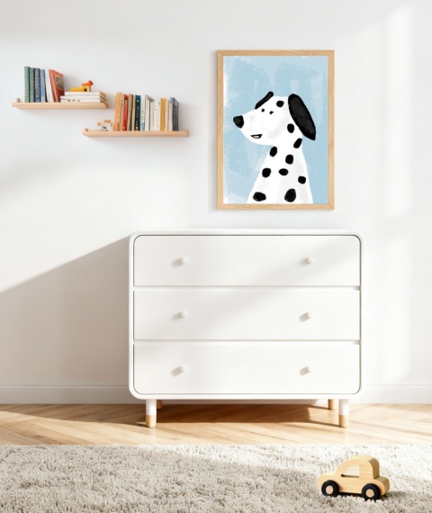 plakat boho pies skadynawski dla dziecka chłopca i dziewczynki