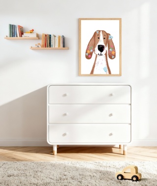 plakat boho pies skadynawski dla dziecka chłopca i dziewczynki