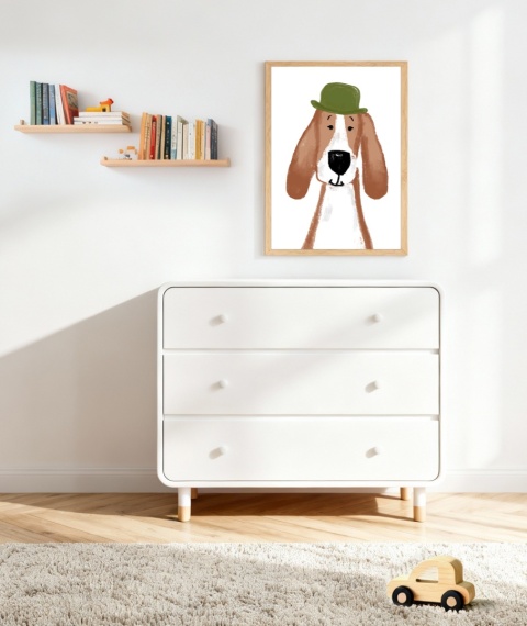 plakat boho pies skadynawski dla dziecka chłopca i dziewczynki