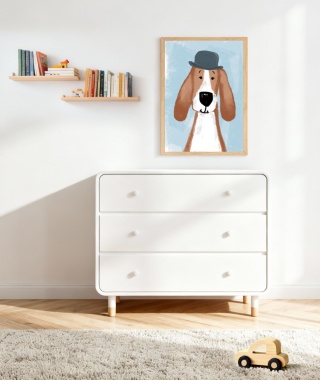 plakat boho pies skadynawski dla dziecka chłopca i dziewczynki